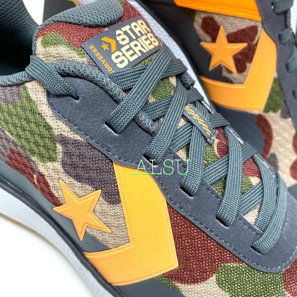 💖MEGA SALE💖Converse Men's  Canvas Low   Star Series Run OX Khaki Camo 166443C - Picture 8 of 11